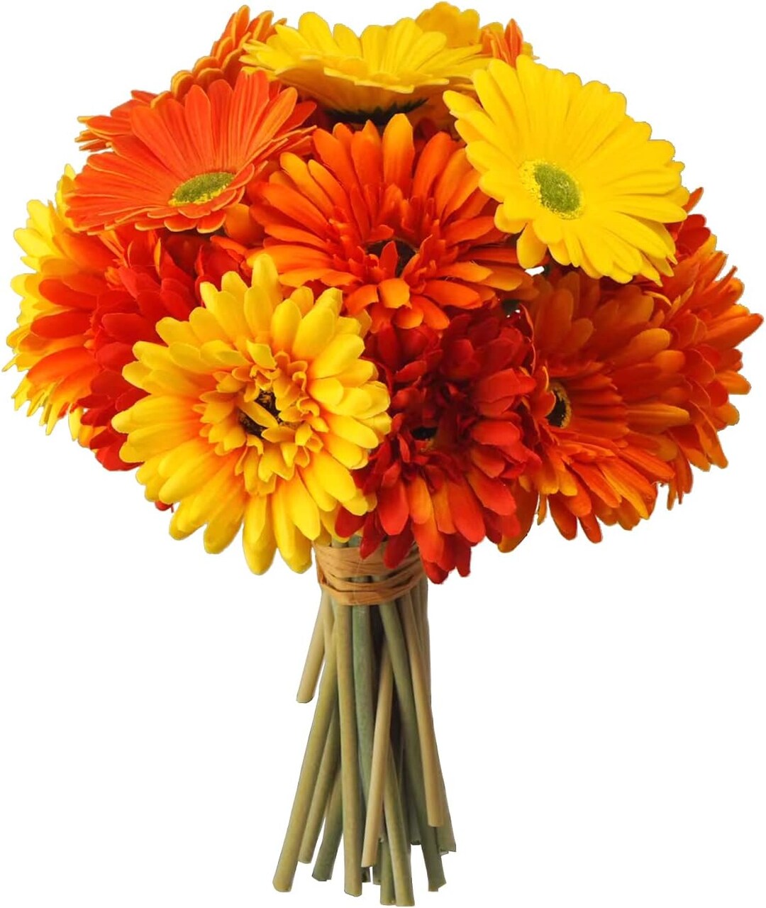 26Pcs Summer Bouquet Artificial Flowers Colorful Fake Gerbera Daisies Silk Bouquets with Vibrant Color Daisy Faux Flowers Arrangements